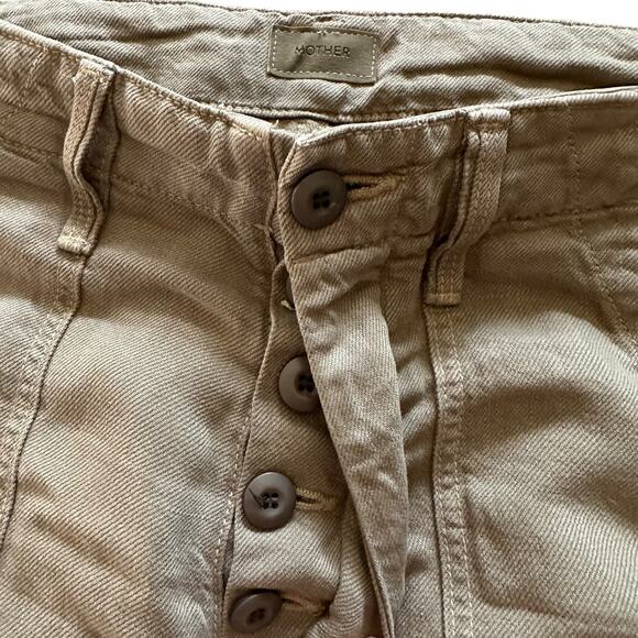 MOTHER Gothic Olive The Private Cargo Sneak Women's Size 27 Green Utility Pants - Picture 5 of 14